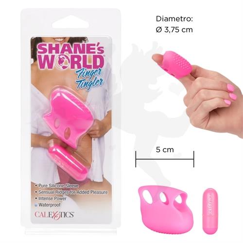 Estimulador vaginal con vibrador para dedo 